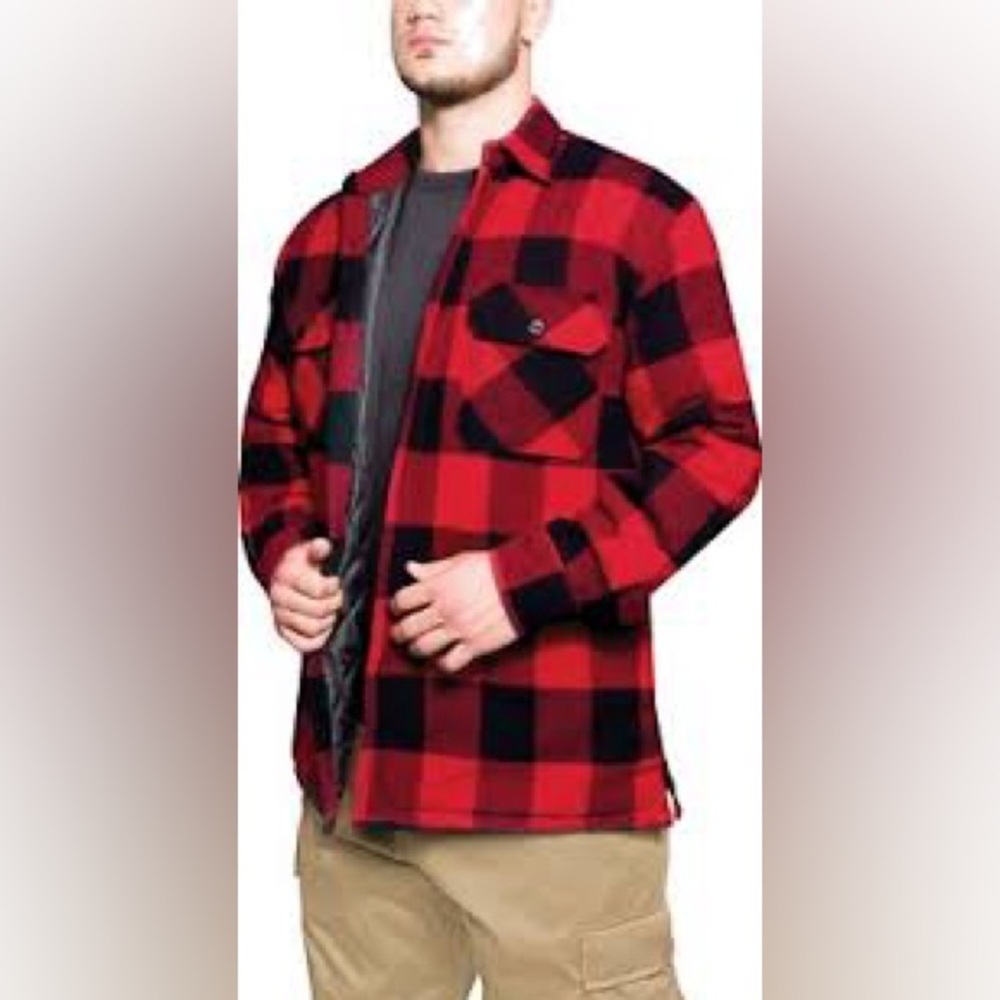 Victory Sportswear Men’s Red and Black Checkered Jacket Size XL